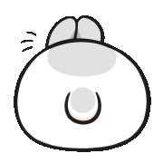 Rabbit Bottom Sticker by YUKIJI