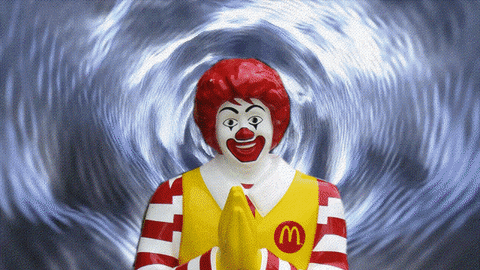 ronald mcdonald GIF