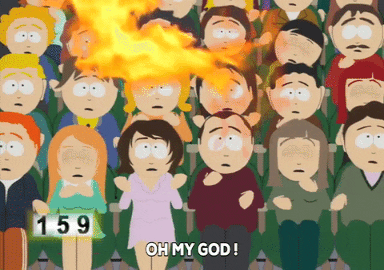 scared fire GIF by South Park 