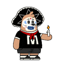 Day Of The Dead Candles Sticker by Meme World of Max Bear