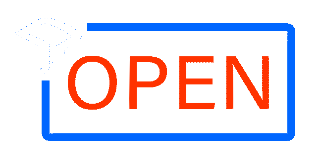 Open Sticker by Dive Bar & Grill