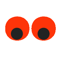 Looking Up Red Eyes Sticker