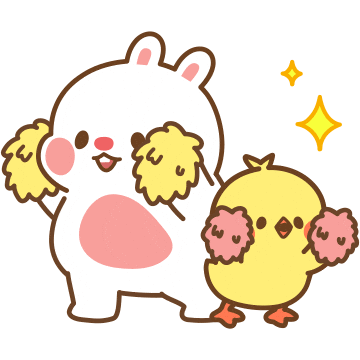 Bunny Cheer Sticker by Tonton Friends