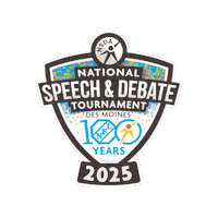 Des Moines Nationals Sticker by National Speech & Debate Association