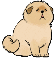 Chow Chow Dog Sticker by Sticky Brain Studios