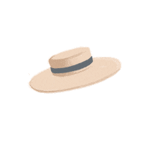 Sun Hat Sticker by Zona E Home