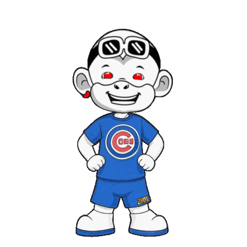 Chicago Cubs Smile Sticker by Zhot