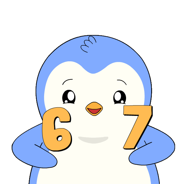 6 7 Penguin Sticker by Pudgy Penguins