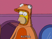 looking down homer simpson GIF