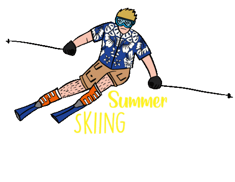 tasskiteam giphythatsgonnabeanofrommedawg summer skiing tas Sticker