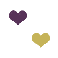 gold hearts Sticker by Booker High School