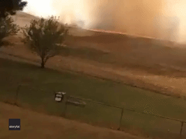 Brush Fire Approaches Kentucky Home