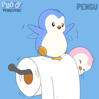 Toilet Paper Love GIF by Pudgy Penguins
