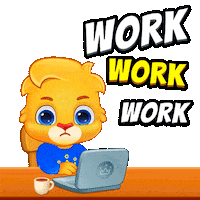 Work Work Work Success Sticker by Lucas and Friends by RV AppStudios