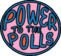 Power Please Vote Sticker by Poppy Deyes