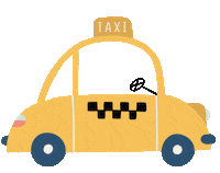 Taxi Sticker by Lemon Scrapbook
