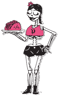pinktaco pink drink skull miami Sticker