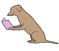 AlmostIris dog reading doggo almostiris Sticker