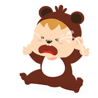 OmoSnack love crying sleep eating Sticker