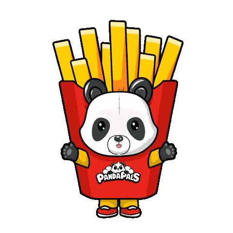 Fast Food Happy Dance Sticker by PandaPals