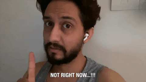 Not Right Now Dont Do It GIF by Digital Pratik