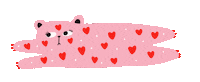 faulika cat pink bear hearts Sticker