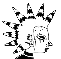 Metal Punk Sticker by Sam Grinberg