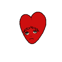 Sad Heart Sticker