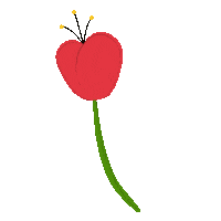 Red Rose Flower Sticker