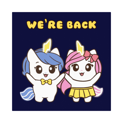 Welcome Back Hello Sticker by Brave Unicorn