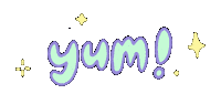 Meal Time Bubble Letters Sticker