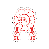 Sad Flower Sticker