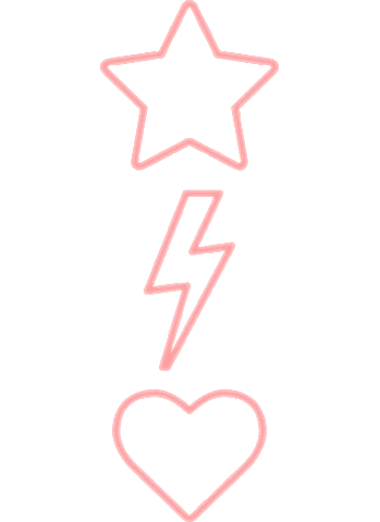 lightning bolt heart Sticker by Girl Tribe Co.