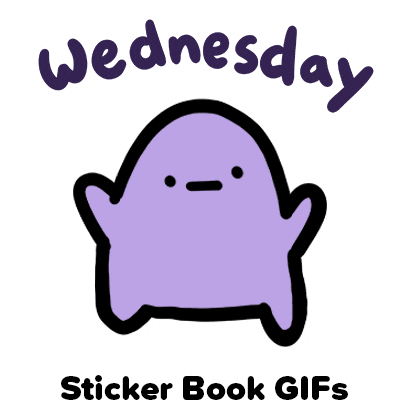 Wednesday Weekday Sticker by Sticker Book iOS GIFs