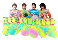 the beatles text STICKER by Matt Osio