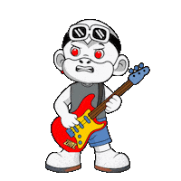 Rock Guitar Sticker by Zhot Music