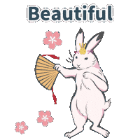Japanese Art Rabbit Sticker
