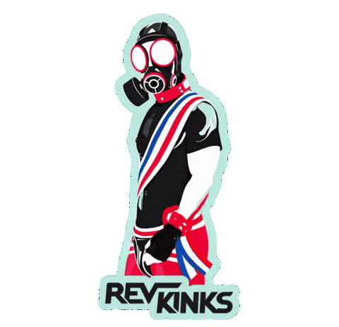 Pose Gasmask Sticker by Revkinks