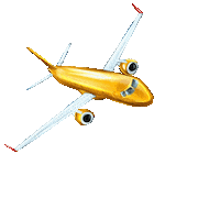 Julinspirat fly airplane отпуск самолет Sticker