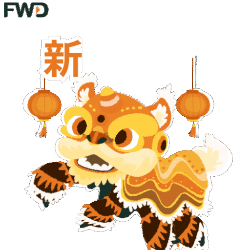 New Year Orange Sticker by FWD Insurance Group