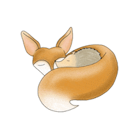 Sleepy Fox Sticker