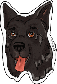 Obukhovajulia happy dog jack mimi Sticker