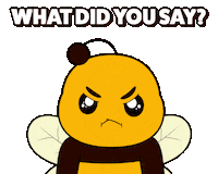 Angry Excuse Me Sticker by Plan Bee Studios