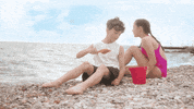 PortorozinPiran beach kids look vacation GIF