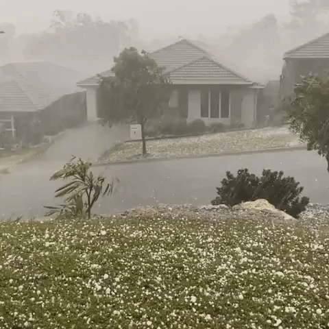 Heavy Downpours of Huge Hail Lash Queensland