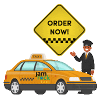 jamrocktaxi order now jamaica taxi taxi driver Sticker