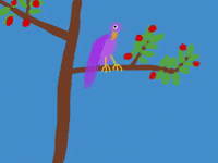 Bird Growing GIF by Barbara Pozzi