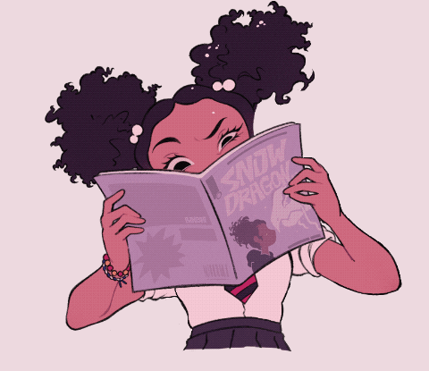 Comic Con Girl Reading GIF by Thought Bubble Festival
