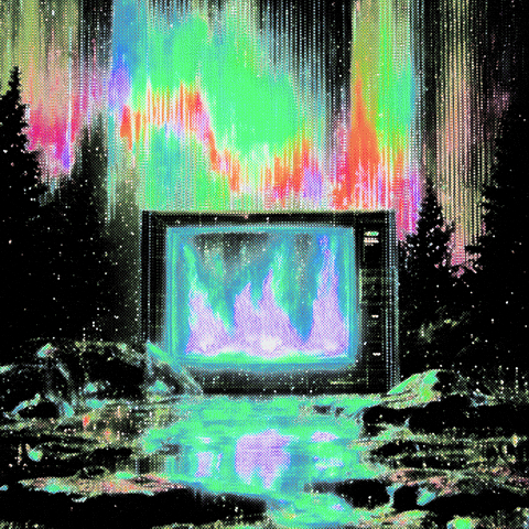 Northern Lights Christmas GIF by Empress Trash