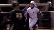Celebrate Home Run GIF by Northwestern Athletics